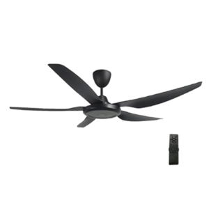 Sharp 56" DC Motor 5 Blade Remote Ceiling Fan PJC116SDBK (Black)