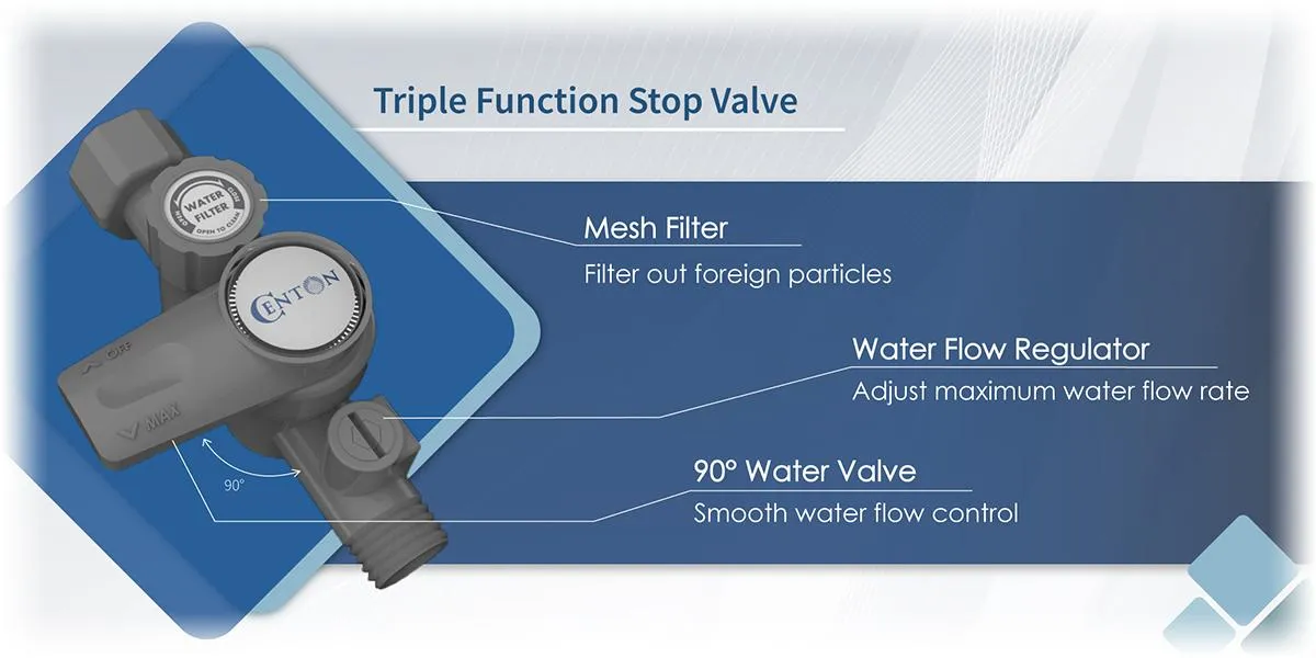 CENTON Right Angle Stop Valve | Grey Color