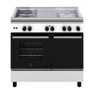 Electrolux 4 Burner 62L Free Standing Gas Cooker With Electric Oven ECG942W (White)