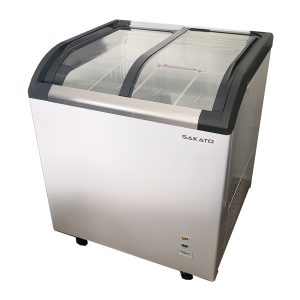Sakato 300L 2 Door Curved Sliding Glass Chest Freezer SCG-265
