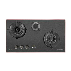 Rubine 3 Burner Built-In Glass Gas Cooker Hob RGH-FASCO+3B-86SK