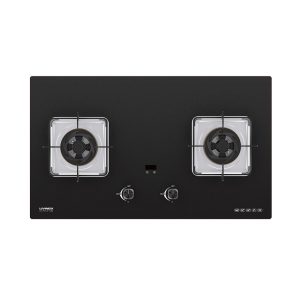 Livinox 2 Burner With Timer Built-In Nano Frosted Glass Gas Cooker Hob LGH-588T 2B-FG
