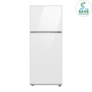 Samsung 427L Bespoke Design 2 Door Inverter Glass Refrigerator RT42CB664412ME (White)