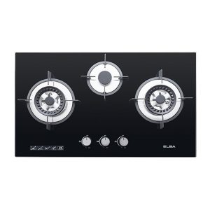 Elba 3 Burner Built-In Glass Gas Cooker Hob EGH-K8843G(BK)