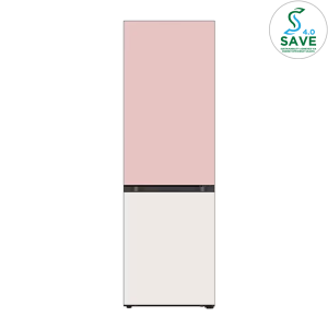 LG 341L 2 Door Inverter Bottom Freezer Refrigerator GC-B459QG9D (Pink & Beige)