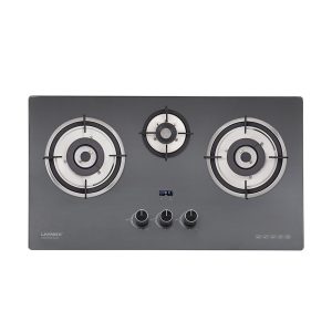 Livinox 3 Burner With Timer Built-In Glass Gas Cooker Hob LGH-NT338 3B-GR