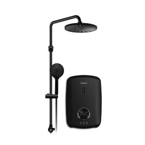 Faber DC Inverter Silent Pump Rain Shower Water Heater FWH DCRS-3759BK (Black)